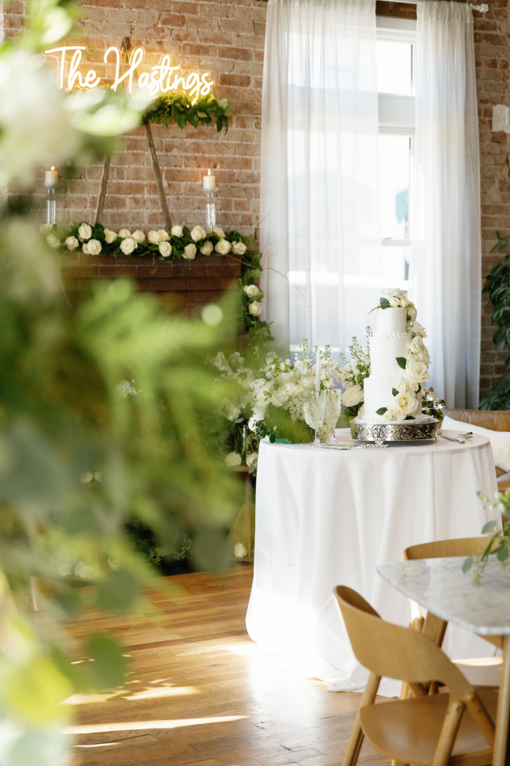 Rogers Arkansas Wedding at Onyx Coffee in Downtown Rogers. Cake from Rick's Bakery. Ceremony at Mildred B. Cooper Chapel